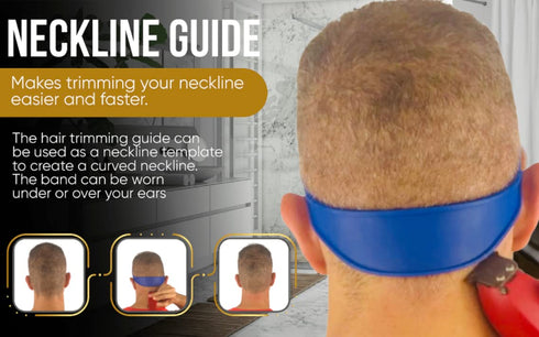 Neckline Shaving Template | Curved Silicone Band for DIY Haircuts | Fade Haircut Guide for Clippers