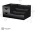 Uncluttered Designs Large Black Vanity Organizer - Countertop Mens Organizer with Drawers for Cologne & Skincare