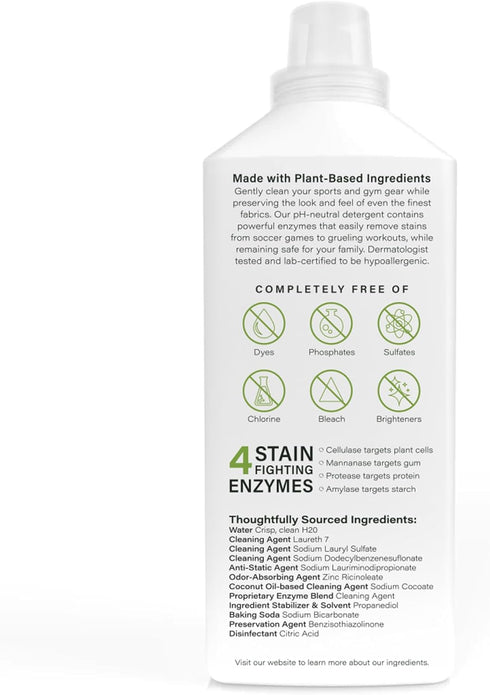 Heritage Park Activewear Laundry Detergent, Fragrance Free (32 Oz) - Odor Removing Sports Wash