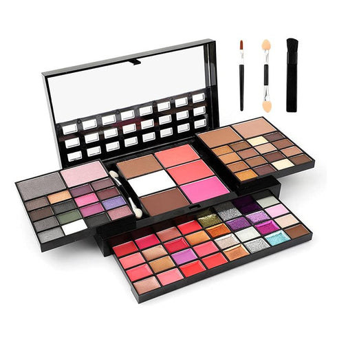 Makeup Kit for Women, Full Kit with 36 Eyeshadows, 16 Lip Glosses, 12 Glitter Creams, 74 Colors