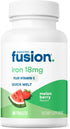 Bariatric Fusion Iron Supplement for Women, 90 Count, Quick Melt, Sugar Free Dissolvable Chewable Iron Tablets