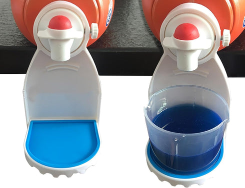 Laundry Detergent Holder - 2 Pack | Laundry Soap Station, Drip Catcher/Cup Holder, Fits Most Bottles, White
