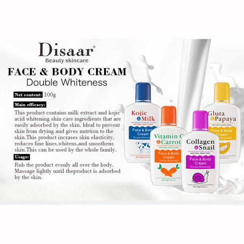 Moisturizing Face and Body Cream - GLUTA & PAPAYA
