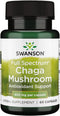 Swanson Full Spectrum Chaga Mushroom Antioxidant Immune Support - 60 Capsules, 400 Milligrams