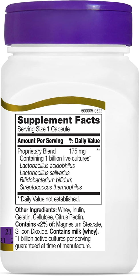 21st Century Acidophilus Capsules, 100 Count