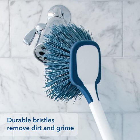 Unger EZ Reach Shower Tub & Tile Scrub Brush, Bathroom Cleaning Supplies, Great for Showers, Fixtures, Bathtubs