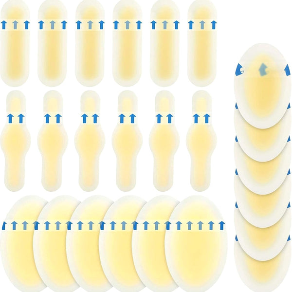 Boao 48 Pcs Waterproof Blister Bandages for Feet, Adhesive Pads Patch for Foot Toe Blister Prevention