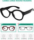 Eyekepper 4 Packing Round Reading Glasses - Women Large Frame Stylish Readers +0.50