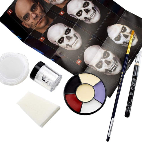 Graftobian Skull Makeup Kit, Skeleton Makeup Set for Costumes, Cosplay, and Halloween