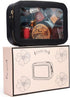 Clear Makeup Bag for Women, Transparent Cosmetic Case, Portable Accessories Bag for Car (A/Black, M)