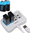 Pallus 9V Rechargeable Battery, 850mAh 9V Lithium-Ion Rechargeable Batteries with Charger,6F22 Batteries for