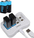 Pallus 9V Rechargeable Battery, 850mAh 9V Lithium-Ion Rechargeable Batteries with Charger,6F22 Batteries for