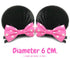 Pink Polka Dot Mice Mouse Hair Clips, Ears Elastic Bands Costume Accessories: M12 (Minnie clip 6 cm)