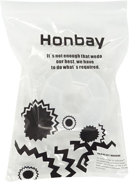 Honbay Set 2PCS Clear Round Plastic Storage Box by