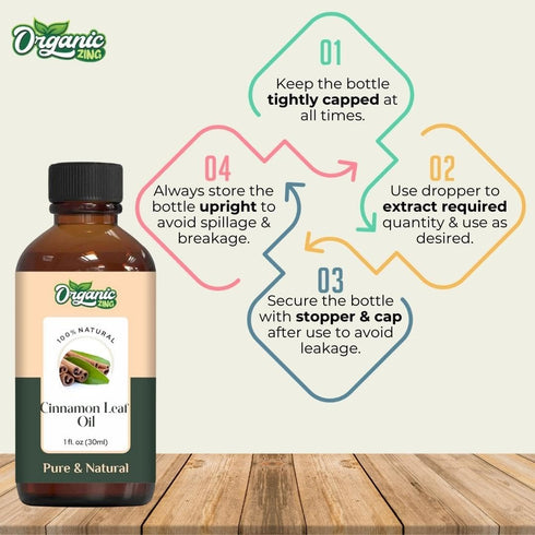 Cinnamon Leaf Oil, Pure & Natural Essential Oil for Skincare, Massage, Aroma & Diffuser - 30ml/1.01fl oz