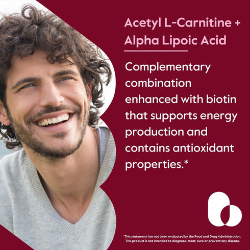 BESTVITE Acetyl L-Carnitine 500mg & Alpha Lipoic Acid 200mg, 120 Vegetarian Capsules, No Stearates
