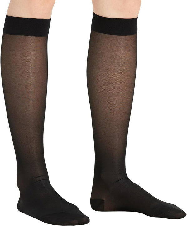 LIKAWEN Sheer Compression Stockings for Women - Knee High 15-20 mmHg Support Hose