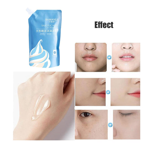 Salicylic Acid Ice Cream Mask, Acne Moisturizing Smear Mask for Blackheads and Pore Cleansing