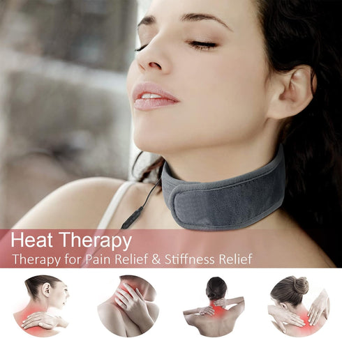 Neck Heating Pad, USB Wearable Heated Wrap for Pain Relief, Electric Thermal Hot Compress for Soreness