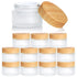 ZENFUN 12 Packs 30Ml Glass Cosmetic Containers, Round Frosted Jars with Lids for Cream, Toiletries, Lotions