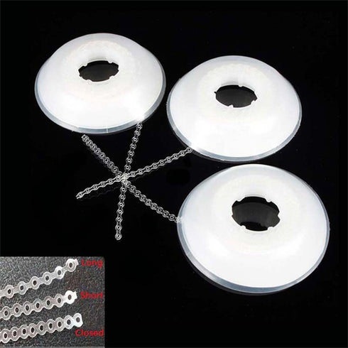 Angzhili Transparent Dental Orthodontic Elastic Chain - 1 Pcs Power Chain for Brace Orthodontic Supply (Closed Size)