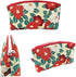 Terra Distribution Small Makeup Bag for Purse - Traditional Edo Komon Design Cute Cosmetic Pouch (Camellia Flower,