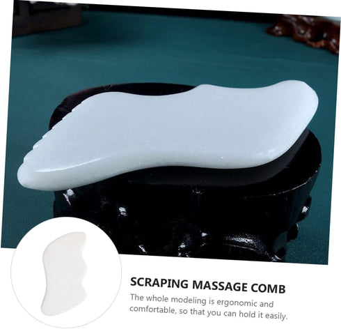 Jade Gua Sha Massage Tool - Facial and Body Scraper for Relaxation
