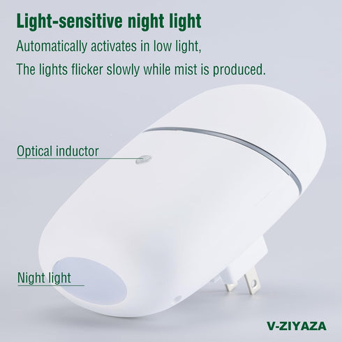 V-ZIYAZA 10ml 100% Needed,12-Hour Plug in Diffuser for Essential Oils - Waterless Essential Oil Diffuser,Compatible