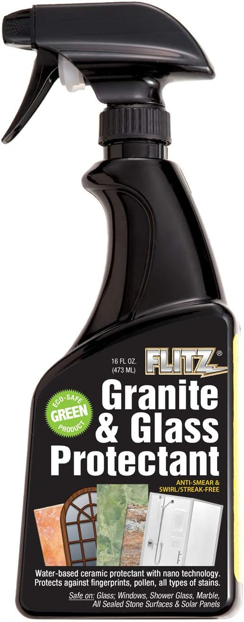 Flitz Advanced Ceramic Granite Sealer for Countertops, Glass, Stainless Steel & Appliances, 16 oz