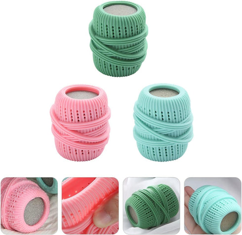 Gatuida Fabric Softener, 3pcs Set Laundry Ball Dispenser for Washing Machine, TPE Household Friendly