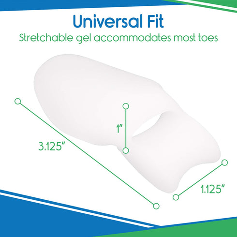 VIVEsole Bunion Guard for Women, 2 Pack - Silicone Gel Pads, Toe Separator Cushions for Bunion Relief