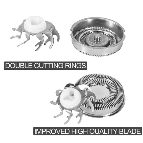 Shaver Replacement Blades for Skull Shaver Pitbull Gold Pro, Men's Electric Shaver Replacement Heads, 8 Count