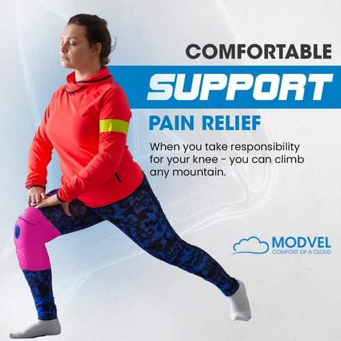 MODVEL Knee Brace with Side Stabilizers, Patella Gel Pads for Knee Pain, Meniscus Tear, ACL, MCL, Injury Recovery (XXL