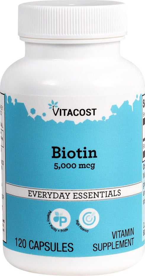 Vitacost Biotin 5000 mcg, 120 Capsules
