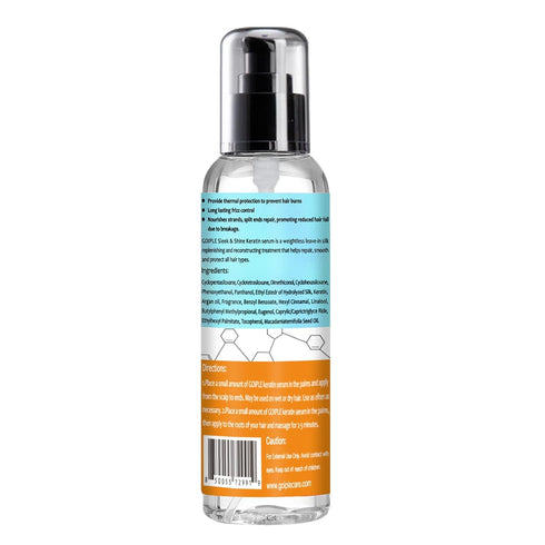 Keratin Protein Hair Serum for Frizzy Hair - Keratin Hair Serum Nourishes & Repair Hair with Castor Oil for Dry Damaged Hair - Keratin Hair Treatment Heat Protectant Oil for Shine Prevent Hair Burns