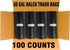 30 Gallon Trash Bags, 100 Count, Black Garbage Bags for Bathroom, Office, Industrial, Commercial, Recycling