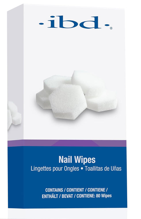 ibd Nail Wipes, Lint-Free Fiberless Pads for Gel Residue Removal, 80 Count, 1-Pack