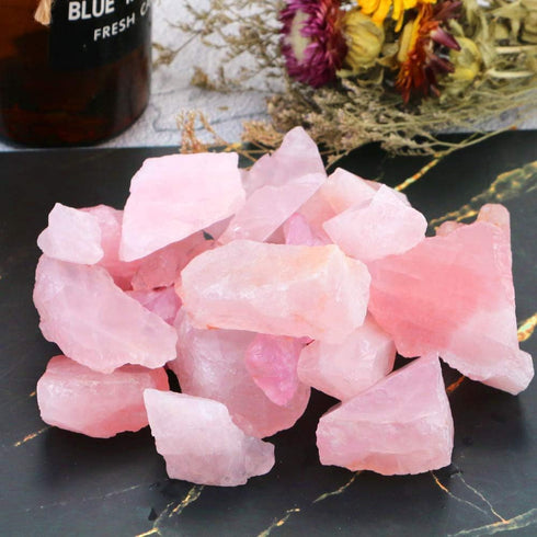 2lb/950g Rough Natural Rose Quartz Crystal Raw Stone Gemstone for Cabbing, Tumbling, Cutting, Polishing, Jewelry