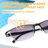 LUFF 4PCS Anti-Blu-Ray Reading Glasses, UV400 Sun Readers with Spring Hinges (1.75X)