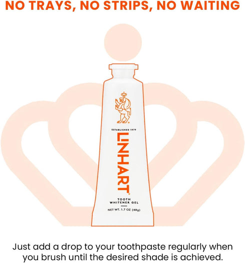LINHART Teeth Whitener Gel with Hydrogen Peroxide, Effective Tooth Whitener for Sensitive & Normal Teeth