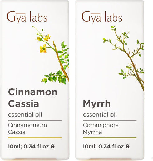 Cinnamon Cassia & Myrrh Essential Oil Set - Aromatherapy Grade Essential Oils