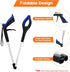 TOPGROT 2-Pack 34" 360 4" Grabber Reacher Tool, Foldable Reacher Grabber Pickup Tool with Anti-Slip Rotating Jaw