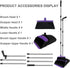 Set, 51" Set Set Broom with Dustpan Combo Household Dustpans and Broom, Standing Dust Pan for Home, Purple Cleaning