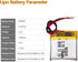 HRYHWASE 3.7V 150mAh 502020 Pack Lithium Polymer Battery Lipo Rechargeable Replacement Lithium Ion Battery for Toy