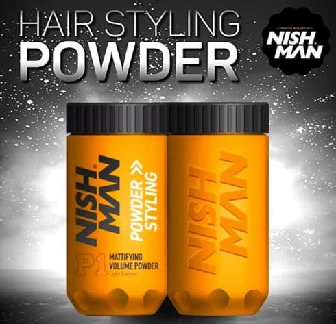 nishman Hair Styling Series, P1 Hair Styling Powder Wax, 20gr