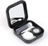 AHIER Portable Contact Lens Case Travel Kit, Mirror + Bottle + Tweezers Holder, Black