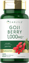 Carlyle Goji Berry 1000mg | 120 Capsules | Non-GMO, Gluten Free | Concentrated Extract from Wolfberry Plant