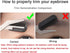 Professional Precision Eyebrow Trimmer Scissors with Comb, Black Silver Tone, Grooming for Men Women.