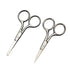 Professional Grooming Scissors, Stainless Steel Fine Straight Tip Scissors, 3.5” for Facial Hair Removal (2 Pieces)