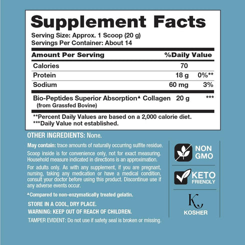 NeoCell 10oz 18 Collagen Bio-Peptides Powder | | Super Hair, Skin, and Nails | Superior Absorption | Grassfed Protein